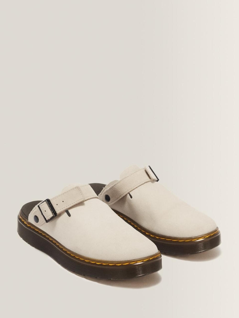 DR. MARTENS Carlson Slingback Mules In "Sand" Suede Womens US 10 NEW